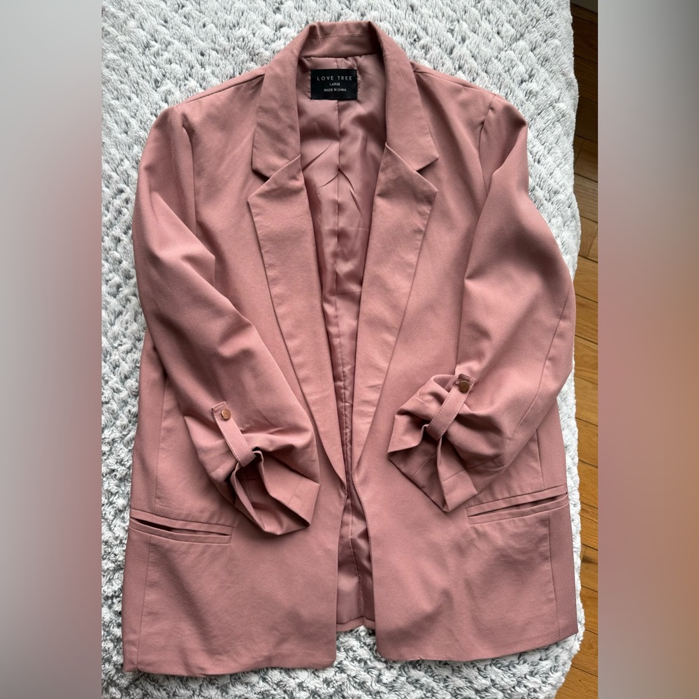 Love Tree Dusty Pink Blazer :: Sz L
